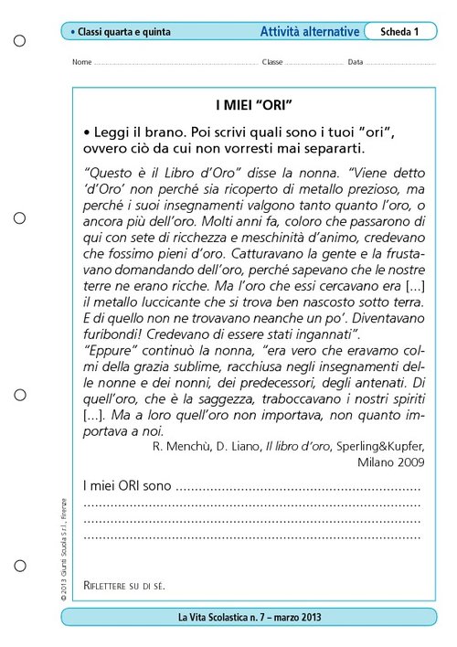 I miei "ori" | Giunti Scuola I miei "ori" | Giunti Scuola