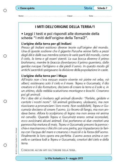 I miti dell'origine della Terra/1 | Giunti Scuola I miti dell'origine della Terra/1 | Giunti Scuola