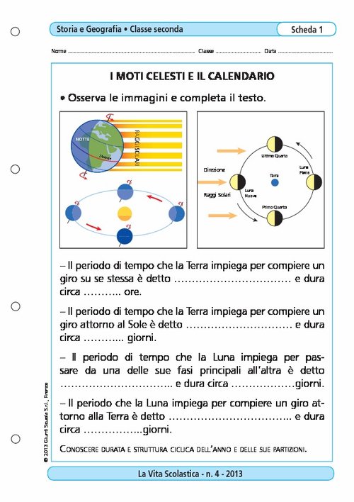 I moti celesti e il calendario | Giunti Scuola I moti celesti e il calendario | Giunti Scuola