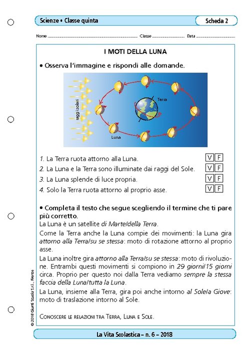 I moti della Luna | Giunti Scuola I moti della Luna | Giunti Scuola