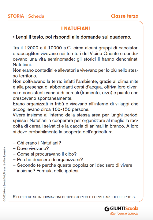 I Natufiani | Giunti Scuola I Natufiani | Giunti Scuola