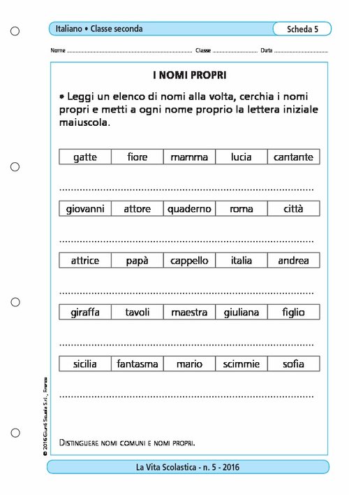 I nomi propri | Giunti Scuola I nomi propri | Giunti Scuola