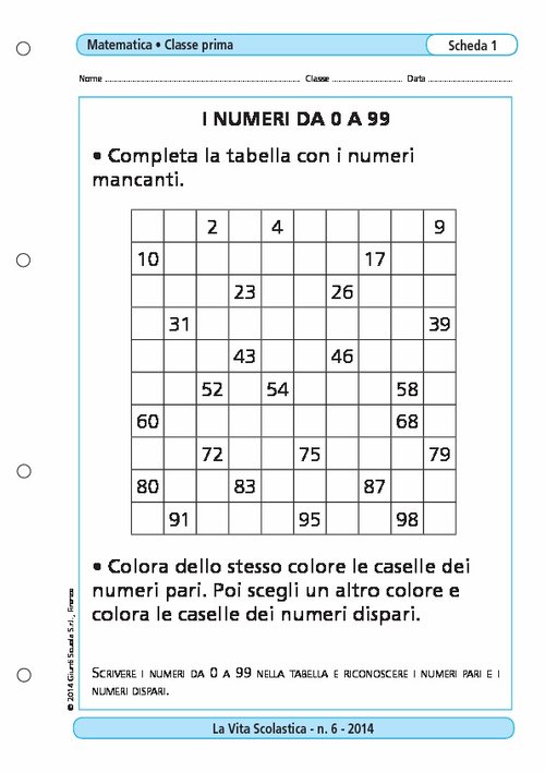 I numeri da 0 a 99 | Giunti Scuola