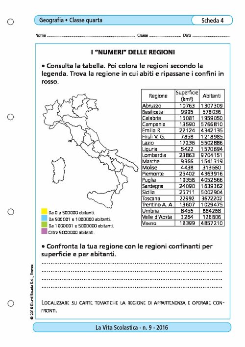 I "numeri" delle regioni | Giunti Scuola I "numeri" delle regioni | Giunti Scuola