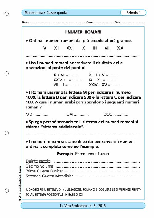 I numeri romani | Giunti Scuola