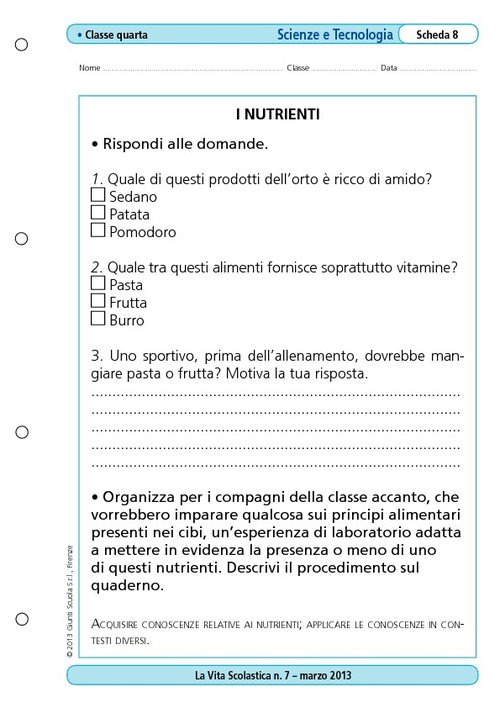 I nutrienti | Giunti Scuola I nutrienti | Giunti Scuola