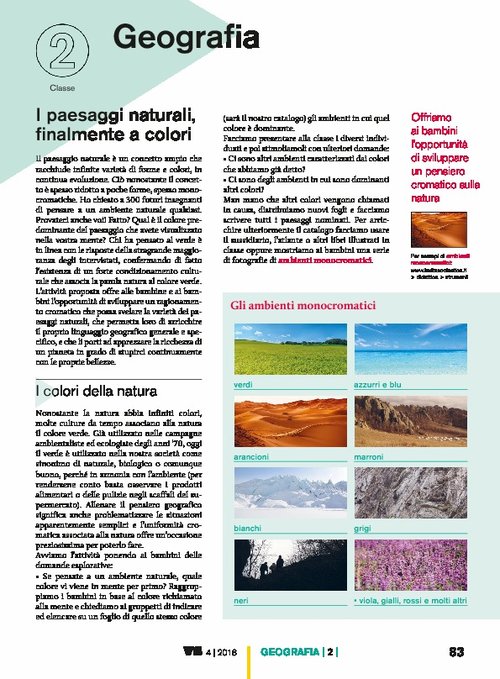 I paesaggi naturali, finalmente a colori | Giunti Scuola I paesaggi naturali, finalmente a colori | Giunti Scuola