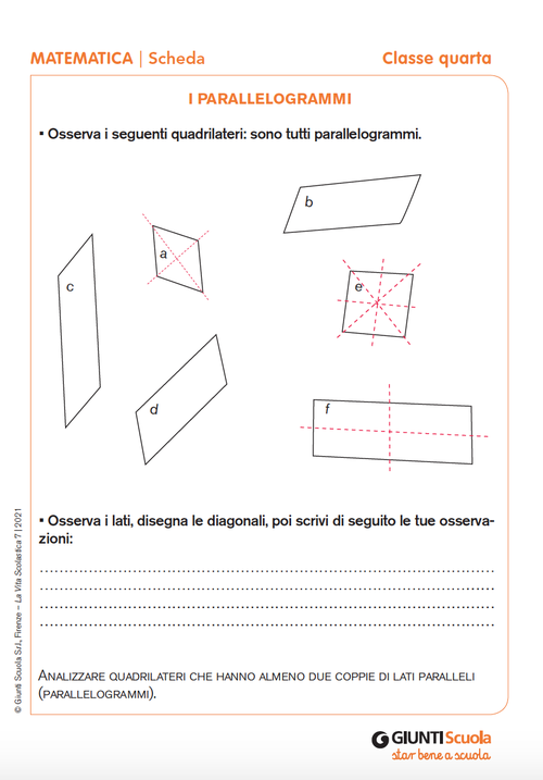 I parallelogrammi | Giunti Scuola I parallelogrammi | Giunti Scuola