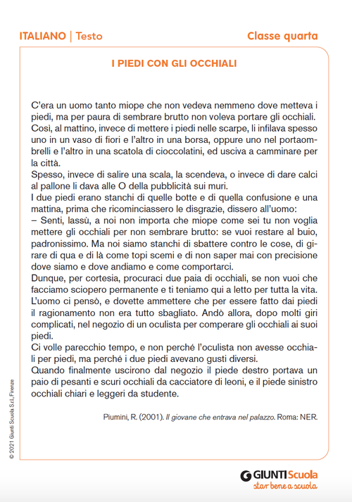 I piedi con gli occhiali | Giunti Scuola I piedi con gli occhiali | Giunti Scuola