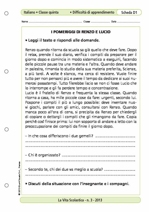 I pomeriggi di Renzo e Lucio | Giunti Scuola I pomeriggi di Renzo e Lucio | Giunti Scuola