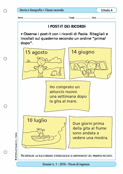 I post-it dei ricordi | Giunti Scuola