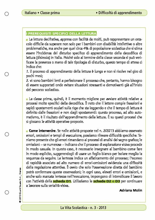 I prerequisiti specifici della lettura | Giunti Scuola I prerequisiti specifici della lettura | Giunti Scuola