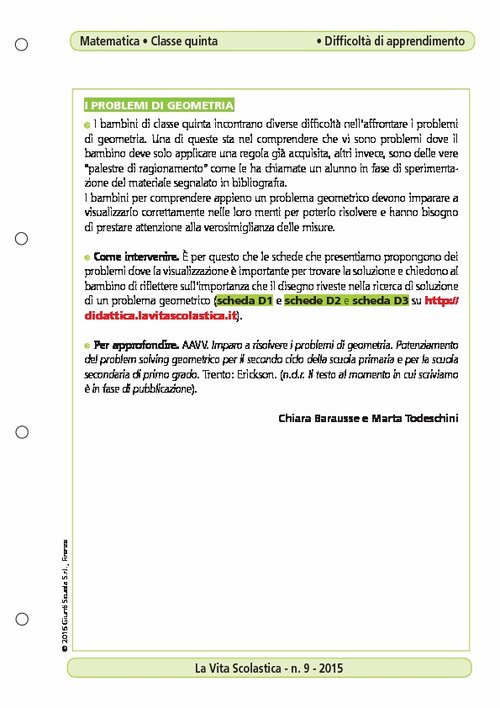 I problemi di geometria | Giunti Scuola I problemi di geometria | Giunti Scuola
