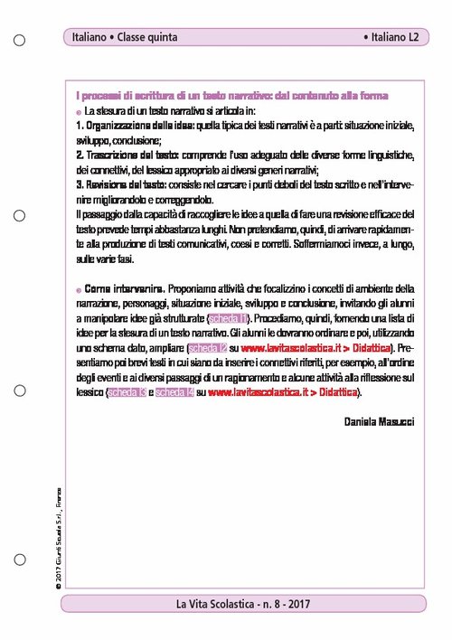 I processi di scrittura di un testo narrativo: dal contenuto alla forma | Giunti Scuola I processi di scrittura di un testo narrativo: dal contenuto alla forma | Giunti Scuola