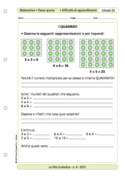 I quadrati | Giunti Scuola I quadrati | Giunti Scuola