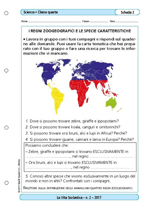 I regni zoogeografici e le specie caratteristiche | Giunti Scuola I regni zoogeografici e le specie caratteristiche | Giunti Scuola