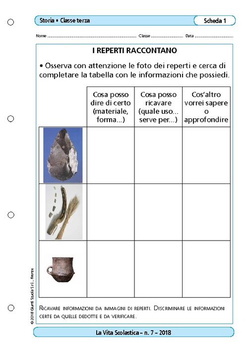 I reperti raccontano | Giunti Scuola I reperti raccontano | Giunti Scuola