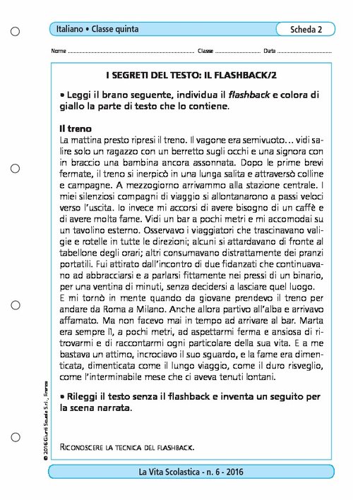 I segreti del testo: il flashback/2 | Giunti Scuola I segreti del testo: il flashback/2 | Giunti Scuola