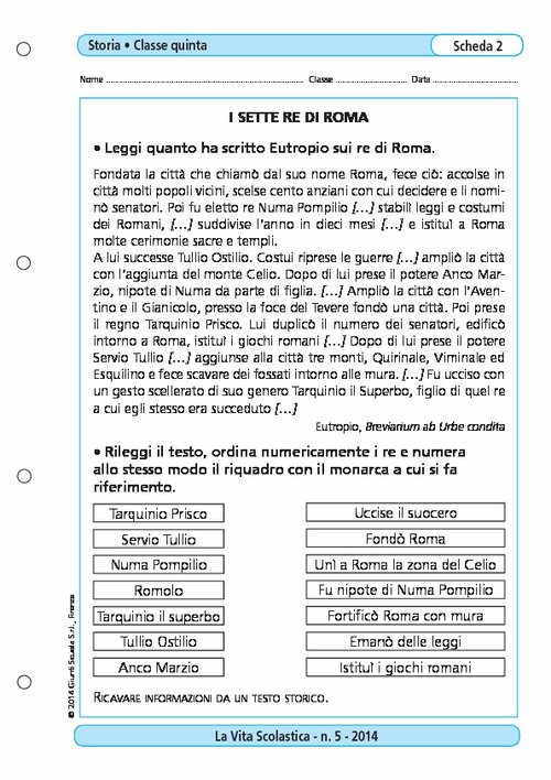 I sette re di Roma | Giunti Scuola I sette re di Roma | Giunti Scuola
