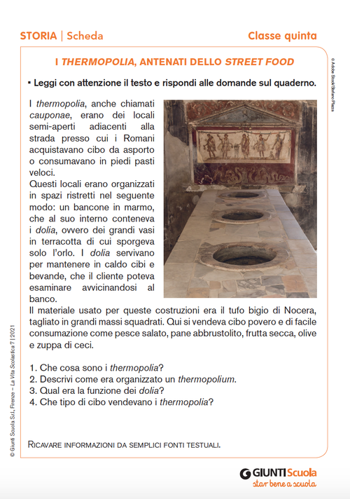 I thermopolia, antenati dello street food | Giunti Scuola I thermopolia, antenati dello street food | Giunti Scuola
