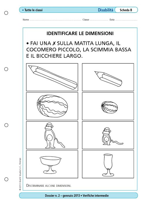 Identificare le dimensioni | Giunti Scuola Identificare le dimensioni | Giunti Scuola