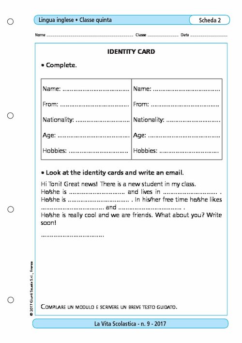 Identity card | Giunti Scuola Identity card | Giunti Scuola