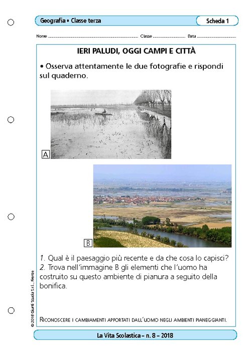 Ieri paludi, oggi campi e città | Giunti Scuola Ieri paludi, oggi campi e città | Giunti Scuola