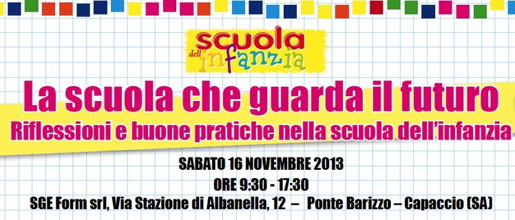 Il 16 novembre a Salerno la scuola dell'infanzia guarda il futuro | Giunti Scuola