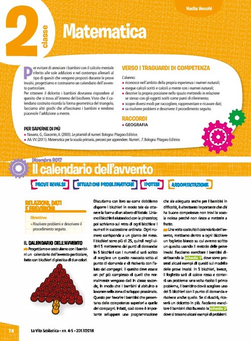 Il calendario dell'avvento - Moltiplicazioni, probabilità e regioni | Giunti Scuola Il calendario dell'avvento - Moltiplicazioni, probabilità e regioni | Giunti Scuola