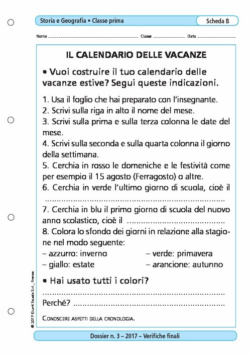 Il calendario delle vacanze | Giunti Scuola Il calendario delle vacanze | Giunti Scuola