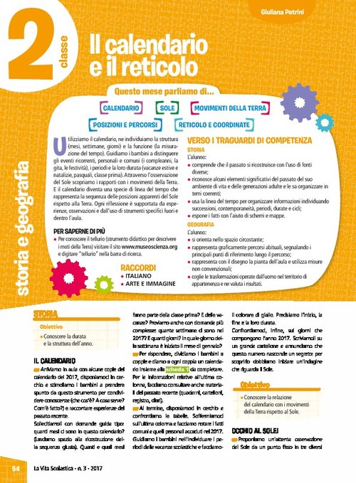Il calendario e il reticolo | Giunti Scuola Il calendario e il reticolo | Giunti Scuola
