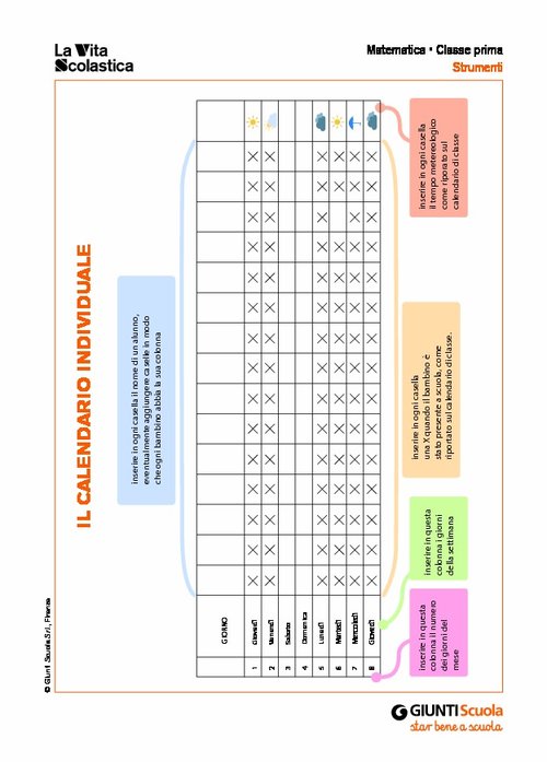 Il calendario individuale | Giunti Scuola Il calendario individuale | Giunti Scuola