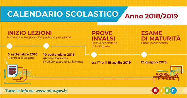 Il calendario scolastico 2018/19: tutte le date dal Miur | Giunti Scuola