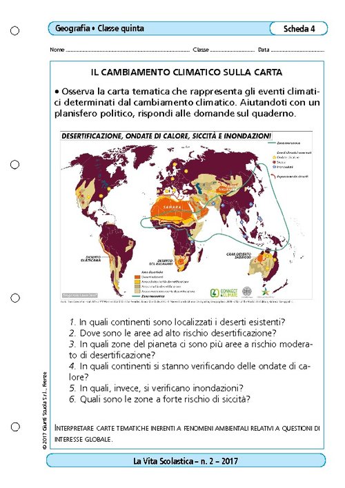 Il cambiamento climatico sulla carta | Giunti Scuola Il cambiamento climatico sulla carta | Giunti Scuola