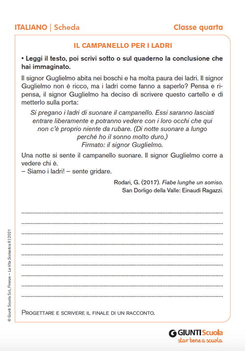 Il campanello per i ladri | Giunti Scuola Il campanello per i ladri | Giunti Scuola