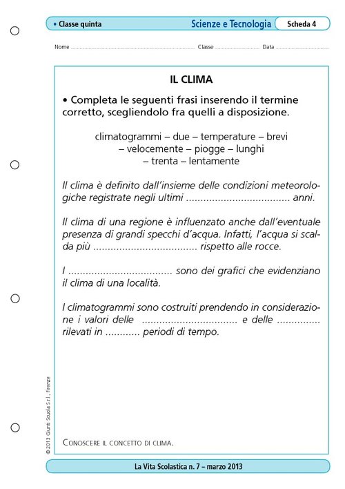 Il clima | Giunti Scuola Il clima | Giunti Scuola
