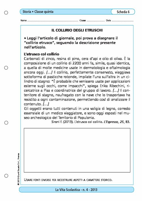 Il collirio degli Etruschi | Giunti Scuola Il collirio degli Etruschi | Giunti Scuola