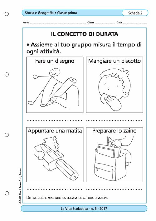 Il concetto di durata | Giunti Scuola Il concetto di durata | Giunti Scuola