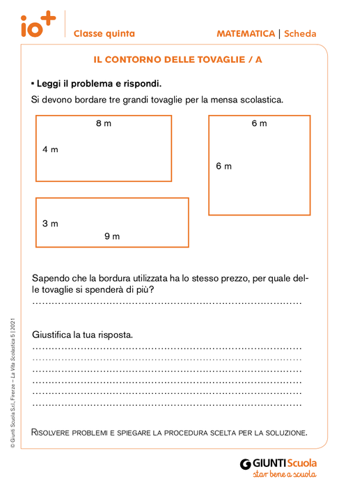 Il contorno delle tovaglie/A | Giunti Scuola Il contorno delle tovaglie/A | Giunti Scuola