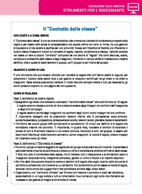 Il contratto della classe | Giunti Scuola Il contratto della classe | Giunti Scuola