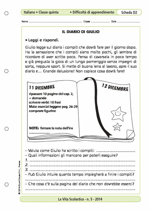 Il diario di Giulio | Giunti Scuola Il diario di Giulio | Giunti Scuola