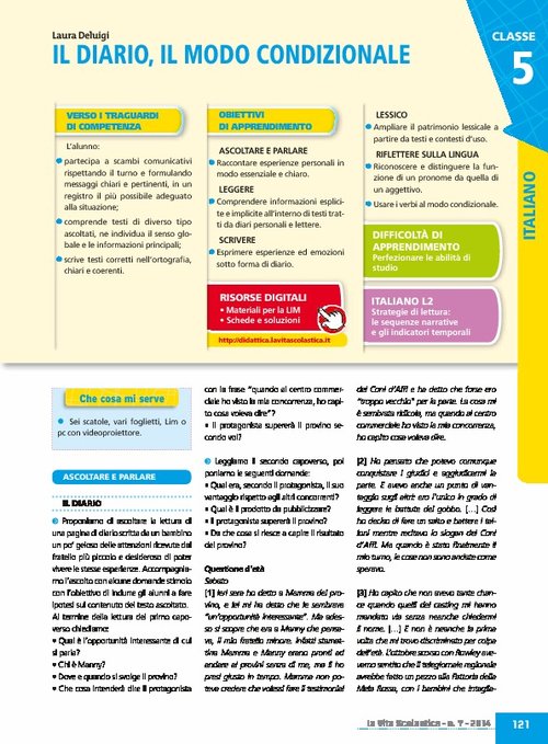Il diario, il modo condizionale | Giunti Scuola Il diario, il modo condizionale | Giunti Scuola