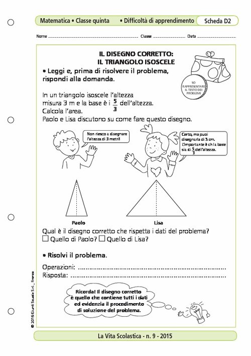 Il disegno corretto: il triangolo isoscele | Giunti Scuola Il disegno corretto: il triangolo isoscele | Giunti Scuola