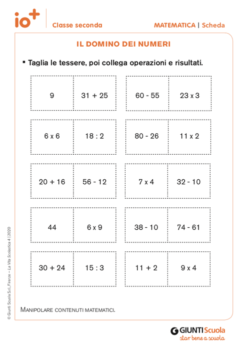Il domino dei numeri | Giunti Scuola Il domino dei numeri | Giunti Scuola