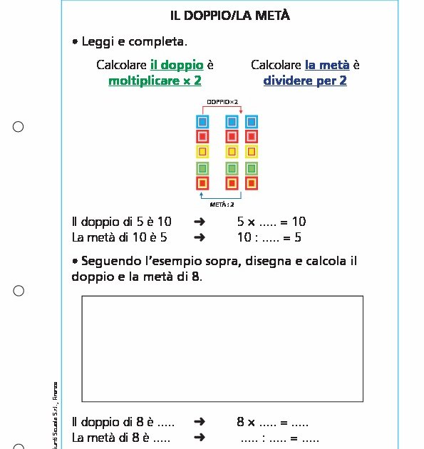 Il doppio/la metà Il doppio/la metà