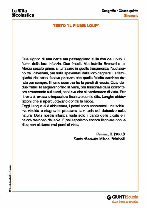 Il fiume Loup | Giunti Scuola Il fiume Loup | Giunti Scuola