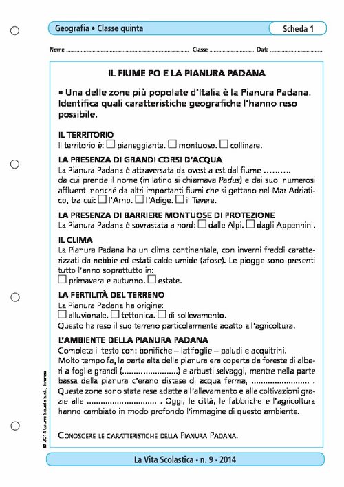 Il fiume Po e la Pianura Padana | Giunti Scuola Il fiume Po e la Pianura Padana | Giunti Scuola