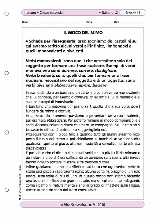 Il gioco del mimo | Giunti Scuola Il gioco del mimo | Giunti Scuola