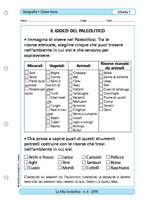 Il gioco del Paleolitico | Giunti Scuola
