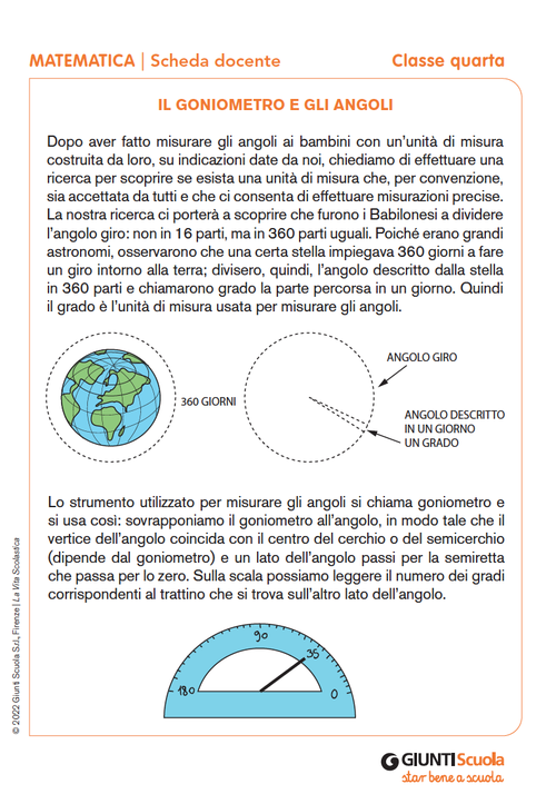 Il goniometro e gli angoli | Giunti Scuola Il goniometro e gli angoli | Giunti Scuola